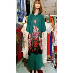 Áo dài cách tân hoạ tiết hoa tặng bà, tặng mẹ kèm quần Hàng có sẵn giao ngay Giá 390k/ cả set gồm áo dài và quần