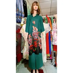 Áo dài cách tân hoạ tiết hoa tặng bà, tặng mẹ kèm quần Hàng có sẵn giao ngay Giá 390k/ cả set gồm áo dài và quần
