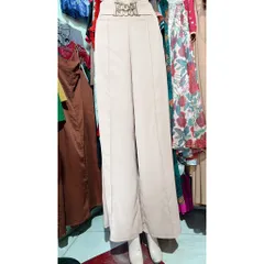 Quần Ống Rộng sang trọng Giá 290k Hàng cao cấp Màu nude Size SML mặc đẹp Phía trước đai, phía sau bo chun co giãn dễ mặc