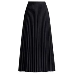 CHÂN VÁY XẾP LY mau xanh lá chất vải tuyết mưa dày dặn dập ly midi công sở ! Giá 280k  Hàng có sẵn giao ngay M