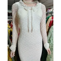 Đầm ren tay dài đúp lót 2 lớp