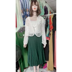 Áo khoác cardigan nữ dệt kim tay dài cắt xẻ thời trang phong cách Hàn Quốc kèm Áo hai dây {Kèm Ảnh Thật} set áo len