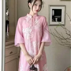 Set áo dài cách tân  tơ thêu hoa cột nơ phối tay voan và quần lụa  Giá 390k/ cả set Hàng có sẵn giao ngay Size SM