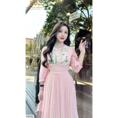 Đầm ren thêu chính phẩm DVC cao cấp Hàng có sẵn giao ngay L Size SML, eo dưới 76cm mặc đẹp Giá 550k Chiều dài đầm 108cm