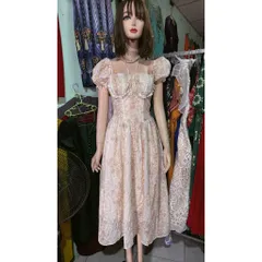 Đầm hoa thêu boy siêu đẹp, dáng dài đầm dài 118cm Đi biển đi du lịch, cafe, dạo phố, tiệc tùng .... Hàng có sẵn giao