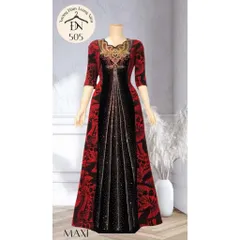 đầm dạ hội ép đá - Chất Liệu: nhung phối nhũ . -  Từ:58kg—>78kg mặc đẹp. Hàng có sẵn giao ngay Gía 420k Hàng cao cấp