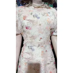 Đầm hoa cao cấp, hàng chính phẩm DVC Chất liệu voan hoa lông vũ cao cấp Giá 430k Size SML, eo dưới 78cm mặc đẹp