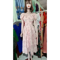 Đầm Tiều Thư Dáng Dài Chất Xô Thêu Hoa   Hàng có sẵn giao ngay Đủ size SML, dưới 65kg mặc đẹp Giá 420k