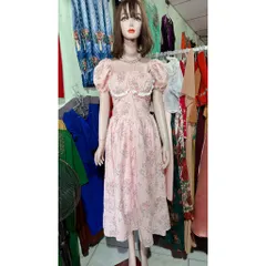Đầm Tiều Thư Dáng Dài Chất Xô Thêu Hoa   Hàng có sẵn giao ngay Đủ size SML, dưới 65kg mặc đẹp Giá 420k