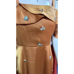 Đầm Dự Tiệc 2 Dây Trễ Vai Phối Đá Sang Trọng - Hàng có sẵn giao ngay  Size SMLXL Chất liệu lụa Pháp sang trọng Màu cam