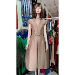 Đầm thiết kế cao cấp dự tiệc size S eo dưới 66cm Hang có sẵn giao ngay S Chất liệu tapta cao cấp Đính kết tay