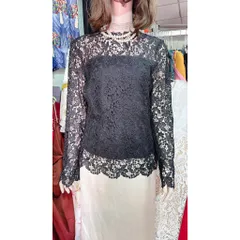 Áo ren đen, có sẵn lót trong Hàng có sẵn giao ngay Size SM Giá 250k/ áo Hàng đẹp, hình shop chụp thực tế