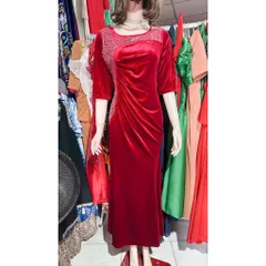 Đầm dạ hội nhung ép đá siêu đẹp Hàng có sẵn giao ngay Eo dưới 100 cm mặc đẹp Chất liệu nhung co giãn Giá 420k Màu đỏ đô