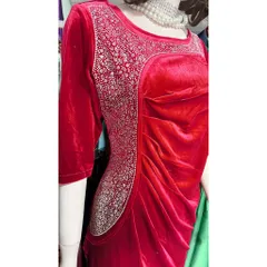 Đầm dạ hội nhung ép đá siêu đẹp Hàng có sẵn giao ngay Eo dưới 100 cm mặc đẹp Chất liệu nhung co giãn Giá 420k Màu đỏ đô