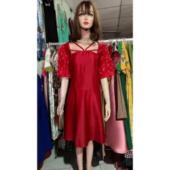 Đầm thiết kế đính kết hoa cổ yếm sang chảnh tiểu thư có big size Gía 390k Hàng có sẵn giao ngay 3XL Dưới 80kg mặc đẹp