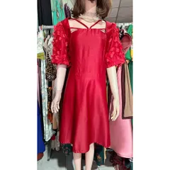Đầm thiết kế đính kết hoa cổ yếm sang chảnh tiểu thư có big size Gía 390k Hàng có sẵn giao ngay 3XL Dưới 80kg mặc đẹp