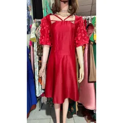 Đầm thiết kế đính kết hoa cổ yếm sang chảnh tiểu thư có big size Gía 390k Hàng có sẵn giao ngay 3XL Dưới 80kg mặc đẹp