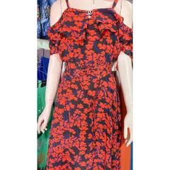 Đầm Thiết kế hoa mặc du lịch, đi biển siêu đẹp  Hoa Sang Chảnh , eo bo chun co giãn dễ mặc Size SMLXL, dưới 70kg mặc