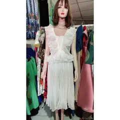 Đầm maxi trắng mặc đi biển du lịch siêu đẹp Hàng có sẵn giao ngay L Eo dứoi 74cm mặc đẹp, size SML Giá 450k