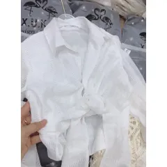 Áo trắng buột nơ Giá 190k Hàng có sẵn giao ngay Dễ kết hợp phối đồ Dưới 65kg mặc đẹp