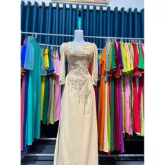Đầm dạ hội áo dài bên trong đã có váy nên không cần mua thêm quần  Hàng đính kết siêu đẹp Giá 750k/cái