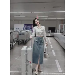 Chân váy jean có 2 túi  Giá 190k Hàng có sẵn giao ngay S Chất liệu jean cao cấp