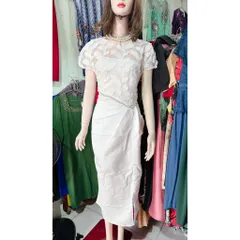 Đầm body dự tiệc tiểu thư tay ngắn phối ren thiết kế xẻ tà nhấn eo sang chảnh kèm mẫu chụp thật Hàng có sẵn giao