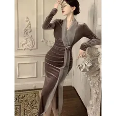 Đầm nhung đẹp phối lưới khâu kết hoa nhung thắt lưng ôm hông Giá 350k Chất liệu nhung cao cấp Màu hồng đỗ