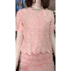 Áo ren nổi siêu đẹp Hàng có sẵn giao ngay Size SM mặc đẹp Giá 220k Màu hồng