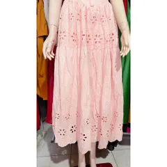 Đầm thiết kế xô thêu hoa 2 dây bèo nhún dáng dài (Freesize 76 trở về), phía sau có bo chun co giãn dễ mặc