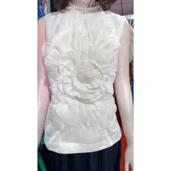 Áo kiểu cách điệu sang trọng Hàng có sẵn giao ngay Giá 280k Size SMLXL, dưới 70kg mặc đẹp Màu kem Dễ dàng phối chân váy
