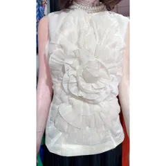 Áo kiểu cách điệu sang trọng Hàng có sẵn giao ngay Giá 280k Size SMLXL, dưới 70kg mặc đẹp Màu kem Dễ dàng phối chân váy