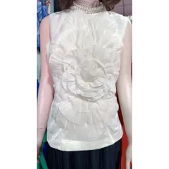 Áo kiểu cách điệu sang trọng Hàng có sẵn giao ngay Giá 280k Size SMLXL, dưới 70kg mặc đẹp Màu kem Dễ dàng phối chân váy