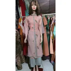 Set áo dài cách tân phối màu cực xịn thêu hoa cho nữ đi chơi dự tiệc áo dài tết xinh xắn dễ thương Giá 420k/ cả set