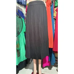 Chân Váy Maxi màu đen trơn Váy Maxi xếp ly cạp cao sang trọng Giá 250k Hàng có sẵn giao ngay Size SMLXL Eo dứoi 82cm