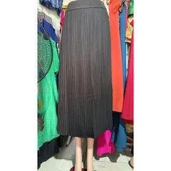 Chân Váy Maxi màu đen trơn Váy Maxi xếp ly cạp cao sang trọng Giá 250k Hàng có sẵn giao ngay Size SMLXL Eo dứoi 82cm