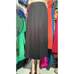 Chân Váy Maxi màu đen trơn Váy Maxi xếp ly cạp cao sang trọng Giá 250k Hàng có sẵn giao ngay Size SMLXL Eo dứoi 82cm