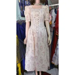 Đầm Tiều Thư Dáng Dài Chất Xô Thêu Hoa Đan Dây Ren  Hàng có sẵn giao ngay Đủ size SML, dưới 65kg mặc đẹp Giá 420k