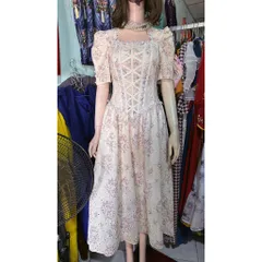 Đầm Tiều Thư Dáng Dài Chất Xô Thêu Hoa Đan Dây Ren  Hàng có sẵn giao ngay Đủ size SML, dưới 65kg mặc đẹp Giá 420k