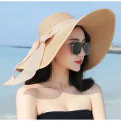 Nón cói, Mũ cói đi biển cho nữ, chất liệu mũ cói mềm phối nơ đẹp (hình chụp thật)-vành to nơ dài Hàng có sẵn giao ngay