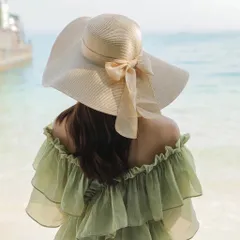 Nón cói, Mũ cói đi biển cho nữ, chất liệu mũ cói mềm phối nơ đẹp (hình chụp thật)-vành to nơ dài Hàng có sẵn giao ngay