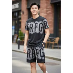 Bộ thể thao nam nữ unisex chất tổ ong in chữ thoáng mát