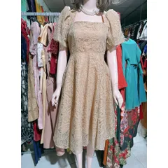 ĐẦM REN MÀU nâu tây dày dặn  Giá 350k  Hàng có sẵn giao ngay S Size S, eo dưới 68cm Chất liệu ren cao cấp, đúp lót 2 lớp