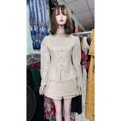 Set Áo Ren Hoa Cúc Thêu Tay Dài Và Quần Giả Váy Xếp Li  Hàng cao cấp Giá 450k/ cả set Hàng cao cấp Size SML