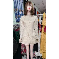 Set Áo Ren Hoa Cúc Thêu Tay Dài Và Quần Giả Váy Xếp Li  Hàng cao cấp Giá 450k/ cả set Hàng cao cấp Size SML