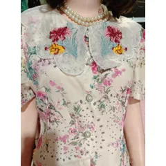 Set hoa cổ thêu gồm áo và chân váy Hàng có sẵn giao ngay 3xl Có đủ size tới 75kg Giá 299k/ cả set
