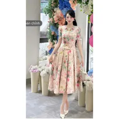 Set hoa cổ thêu gồm áo và chân váy Hàng có sẵn giao ngay 3xl Có đủ size tới 75kg Giá 299k/ cả set