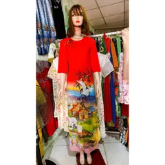 🌸🌹Áo dài 3D mẫu mới về chất vải lụa nhật siêu đẹp Gia 390k/ cả set, áo dài 290k, quần 100k Hàng có sẵn giao ngay XL