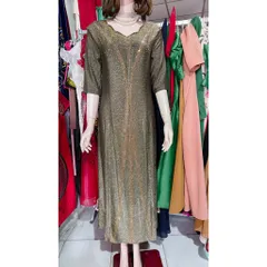 Đầm dạ hội trung niên chất nhũ đính đá co giãn cực tốt cho mẹ dự tiệc sang trọng bigsize 80kg Giá 420k Hàng coa sẵn giao