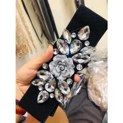 Thắt lưng Hoa Hồng Hoa Kim Cươngg  Dây Thắt Lưng Co Giãn, có thể kết hợp phối đầm váy Hàng có sẵn giao ngay Giá 150k